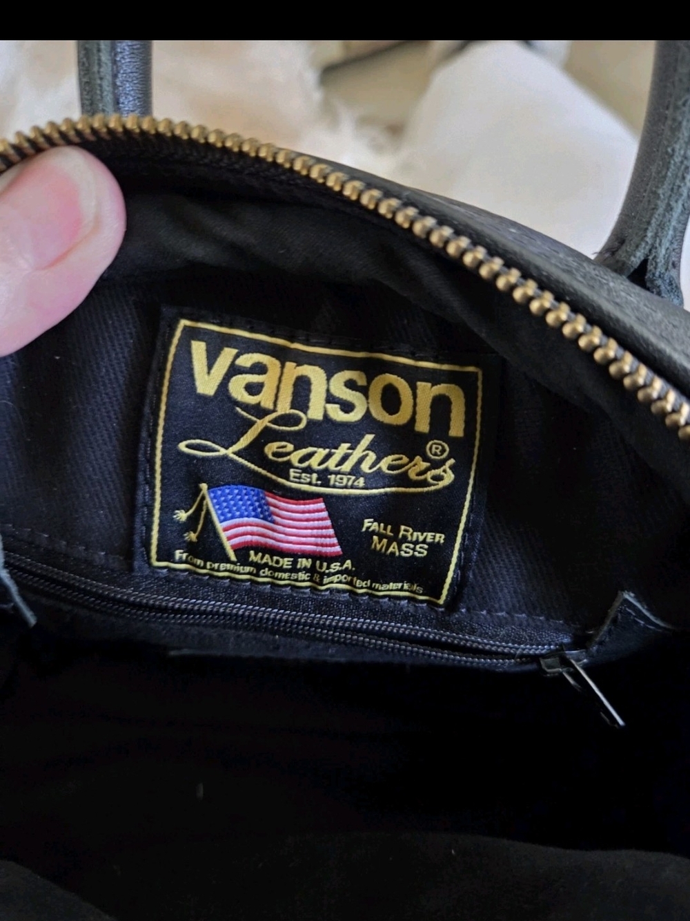 Vanson Leathers Black Mini Leather Bag